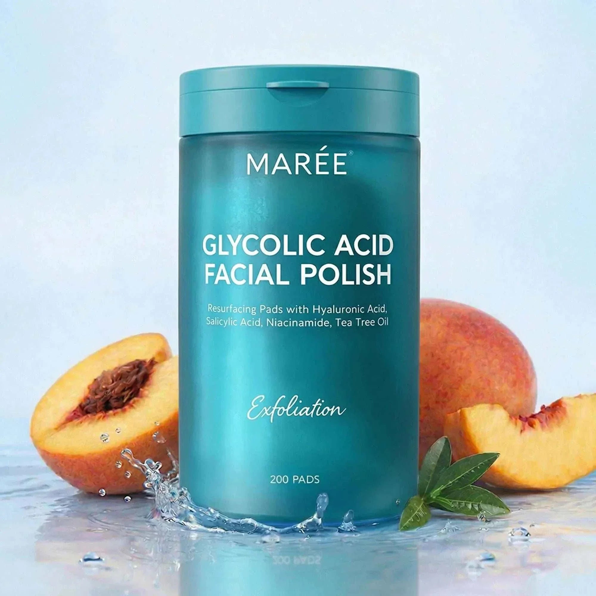Glycolic acid face toner pads for glowing and exfoliated skin