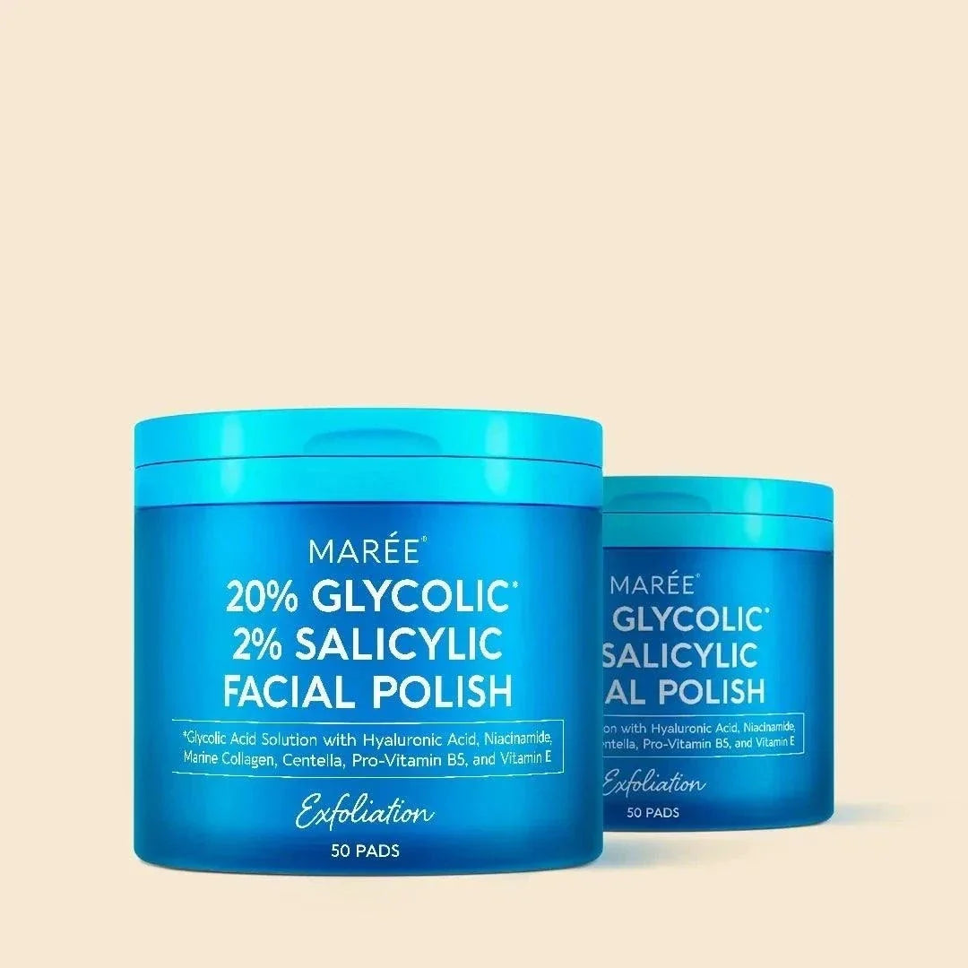 Marée glycolic and salicylic acid peel pads for smooth clear skin