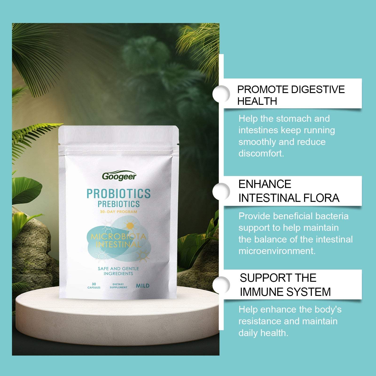 Googeer probiotics capsules supplement pack