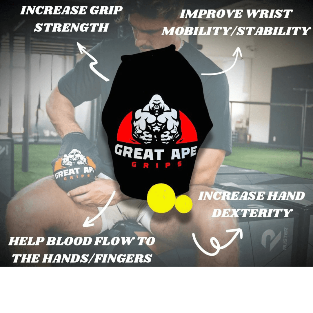 Black Great Ape Grips training tool for enhanced grip strength and wrist stability