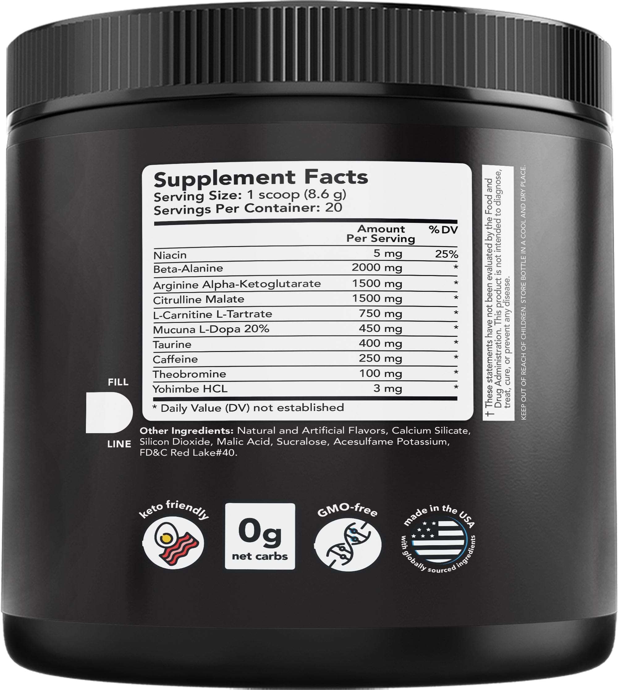 GX7 Pre-Workout Watermelon flavor container for energy and focus