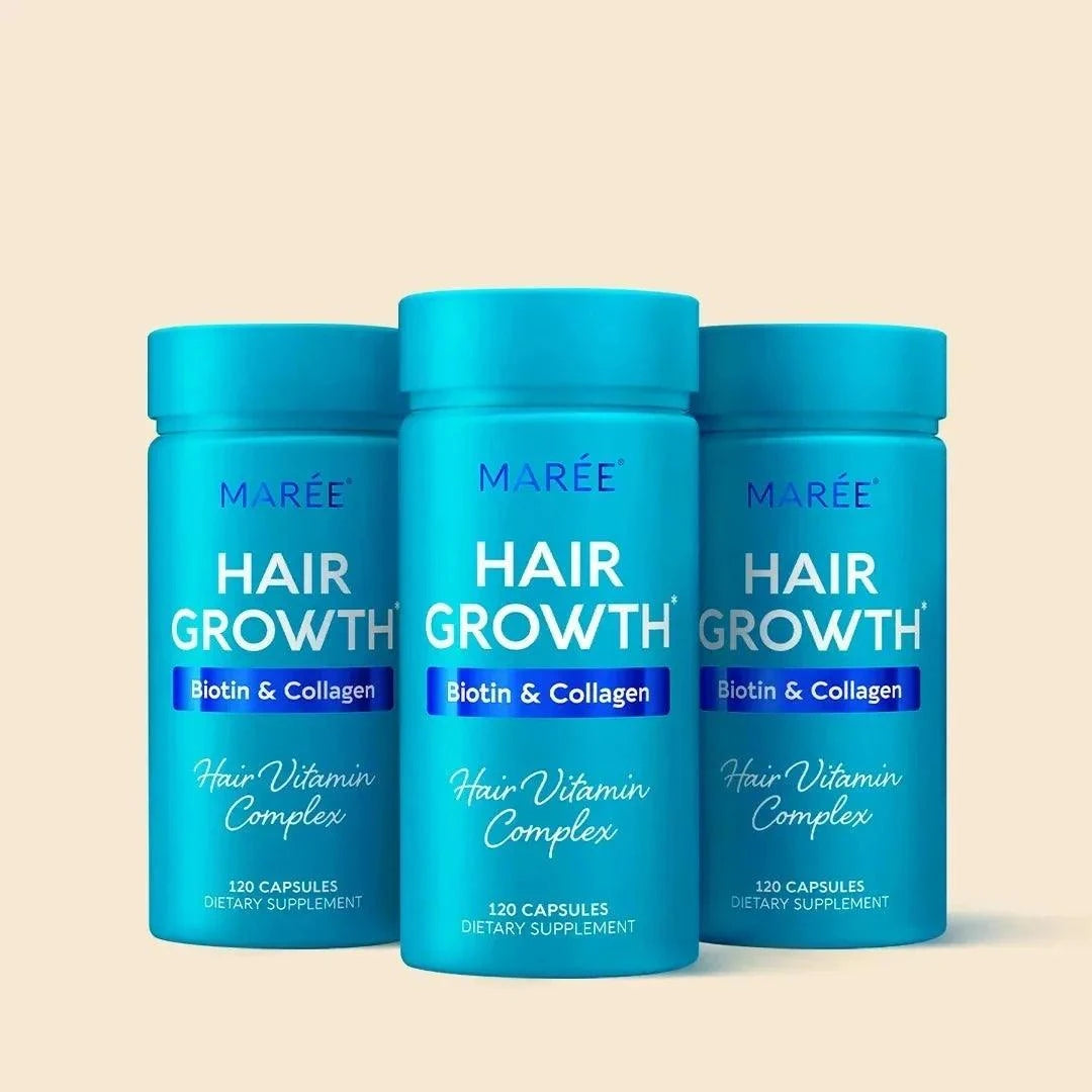 Biotin and collagen hair growth complex capsules for hair strength and density