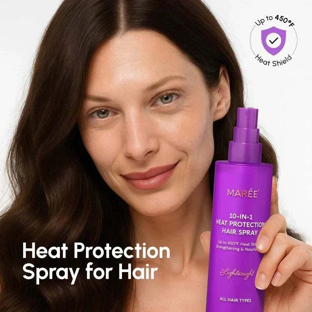 Marée 10-in-1 heat styling protective hair spray bottle