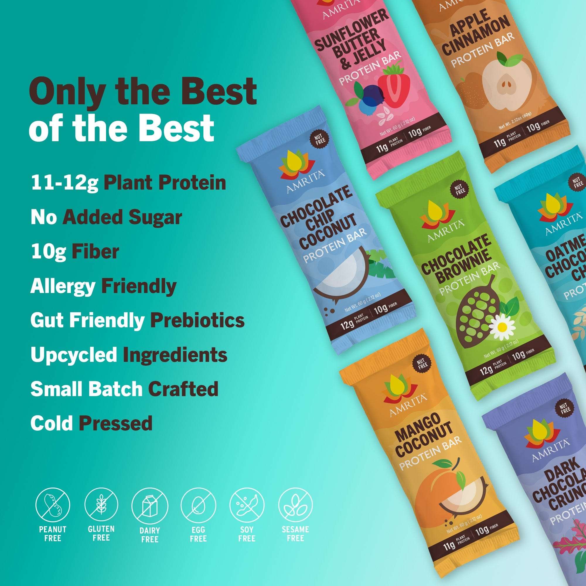 High Protein Bars variety pack in colourful wrapped flavours, including chocolate, fruit, sunflower butter and jelly bars