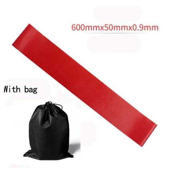 Set of high-quality resistance bands in various colors with carrying bag