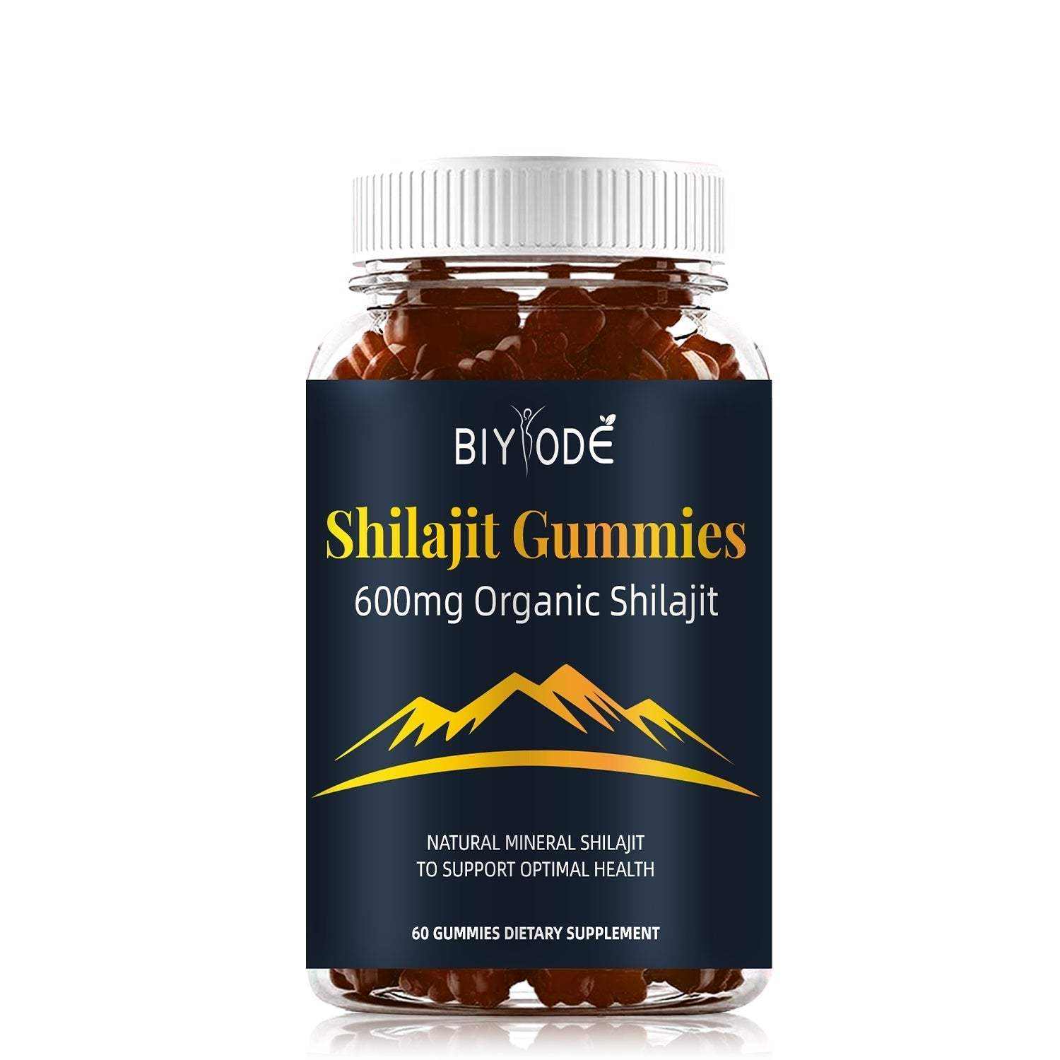 Himalayan shilajit gummies bottle for daily health supplement