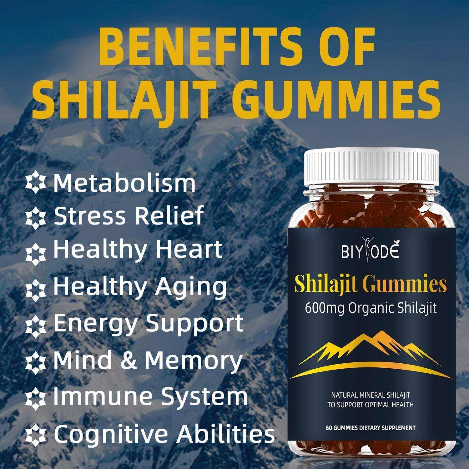 Himalayan shilajit gummies health supplement in gummy form