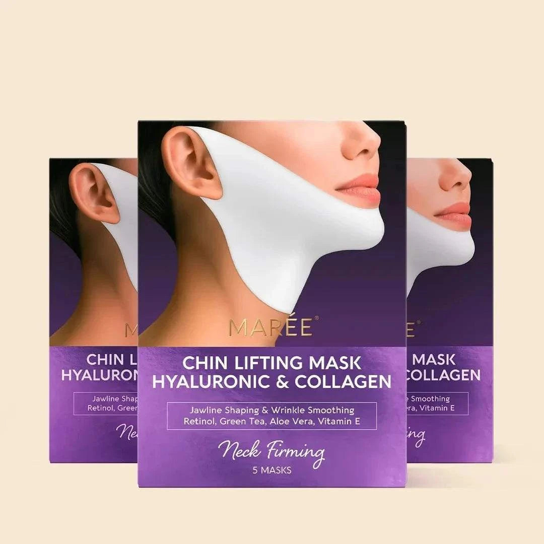Hyaluronic Acid V-line Lifting Mask for jawline and neck tightening