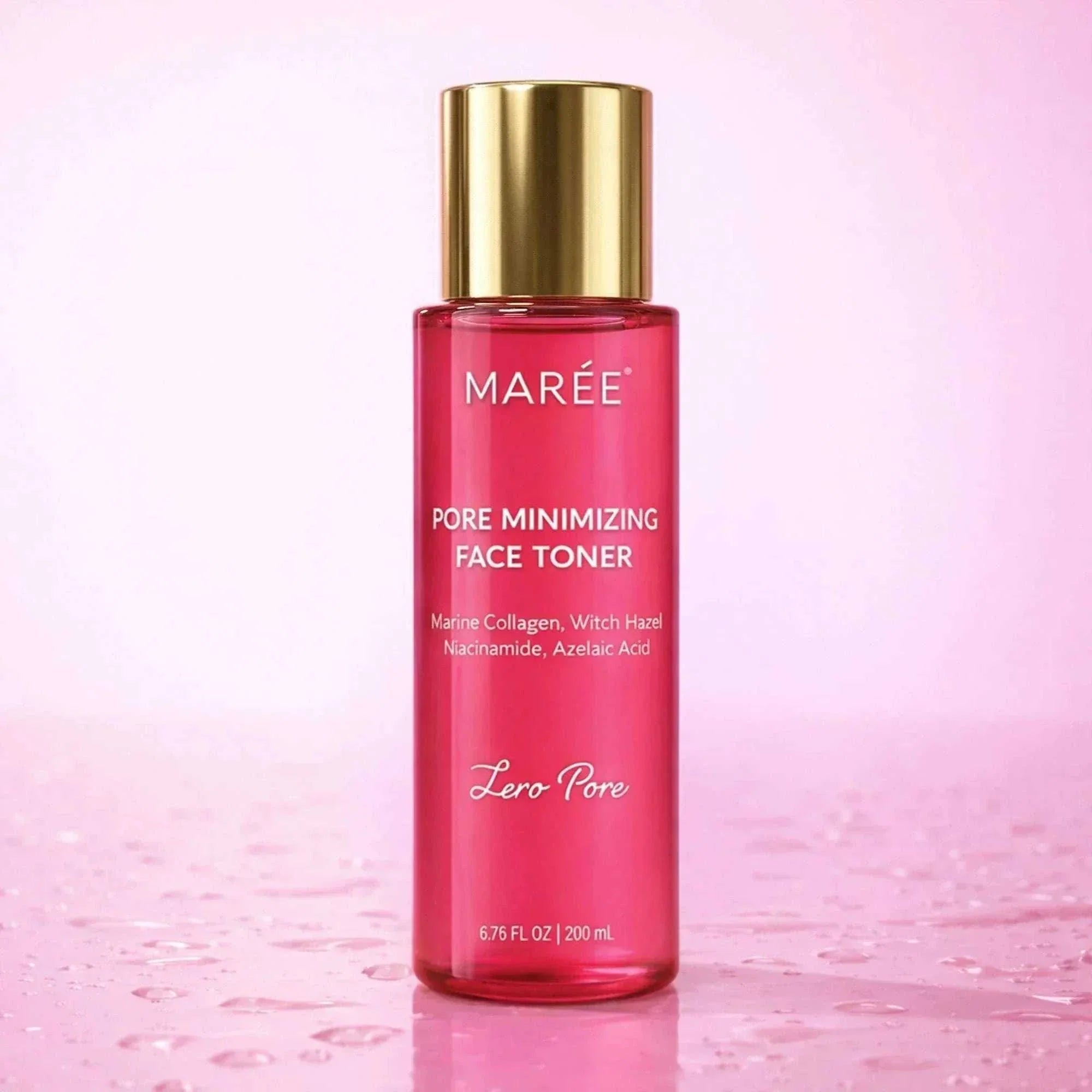 Hydrating pore refining toner bottle with smooth skin effect