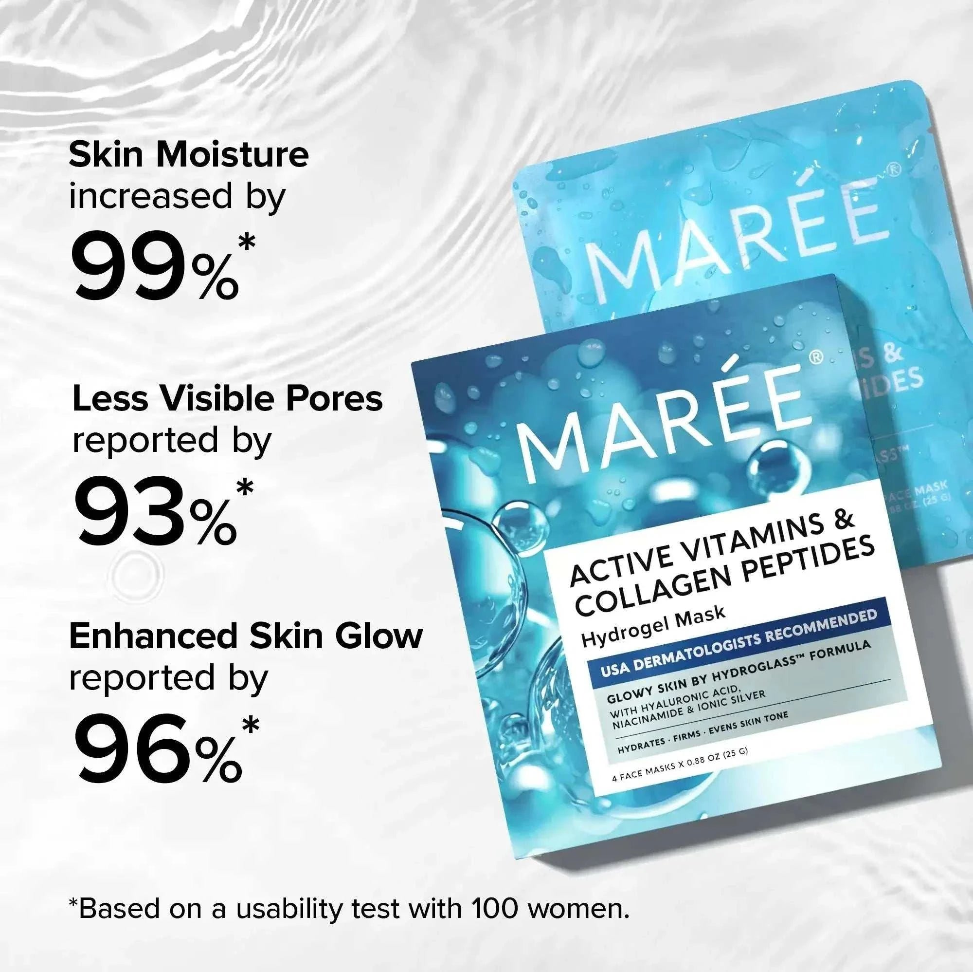 Hydrogel collagen face mask with deep moisturizing ingredients