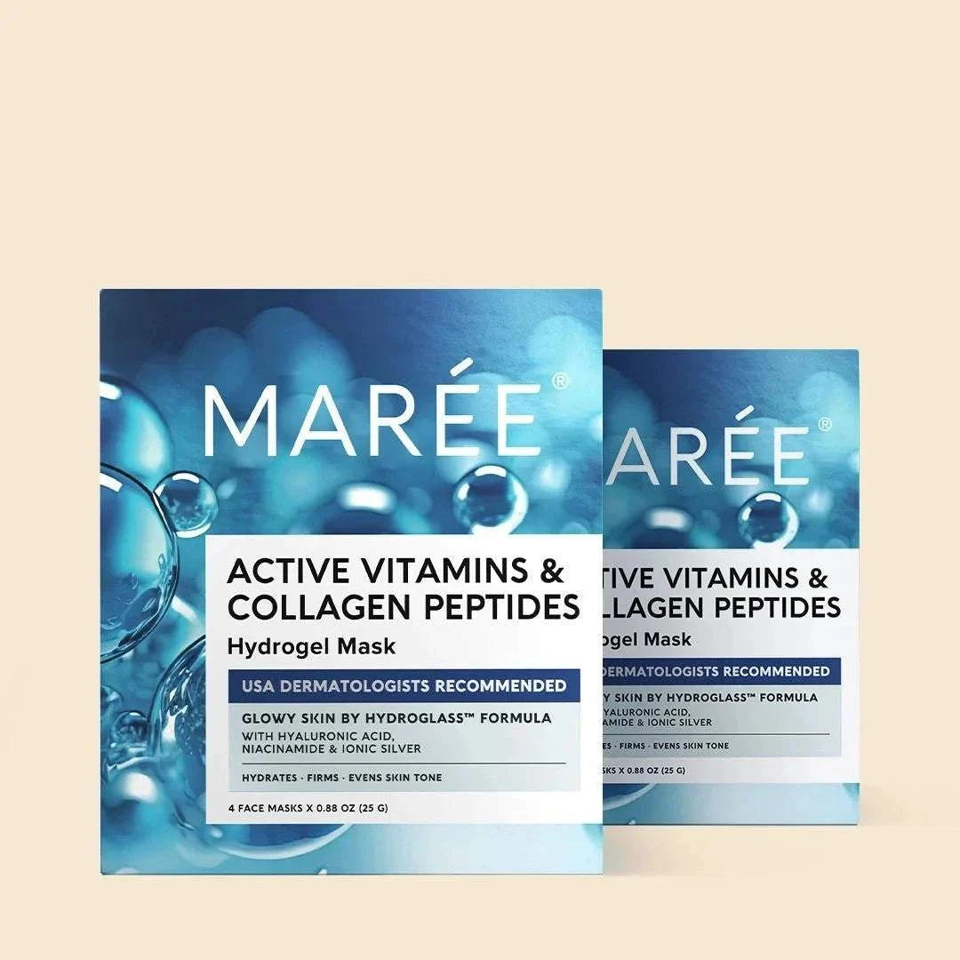 Hydrogel collagen face mask for deep skin hydration and elasticity