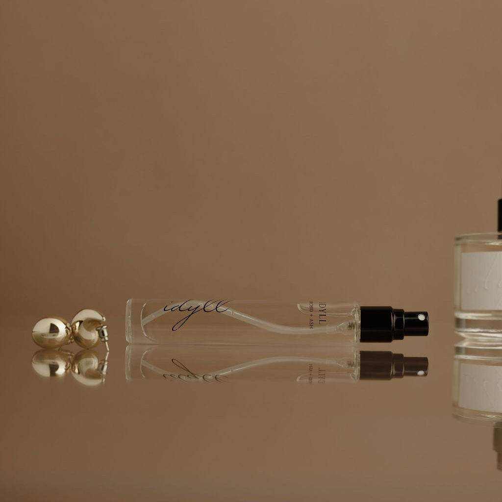 IDYLL Perfume Travel Spray with jasmine, incense, vanilla scent