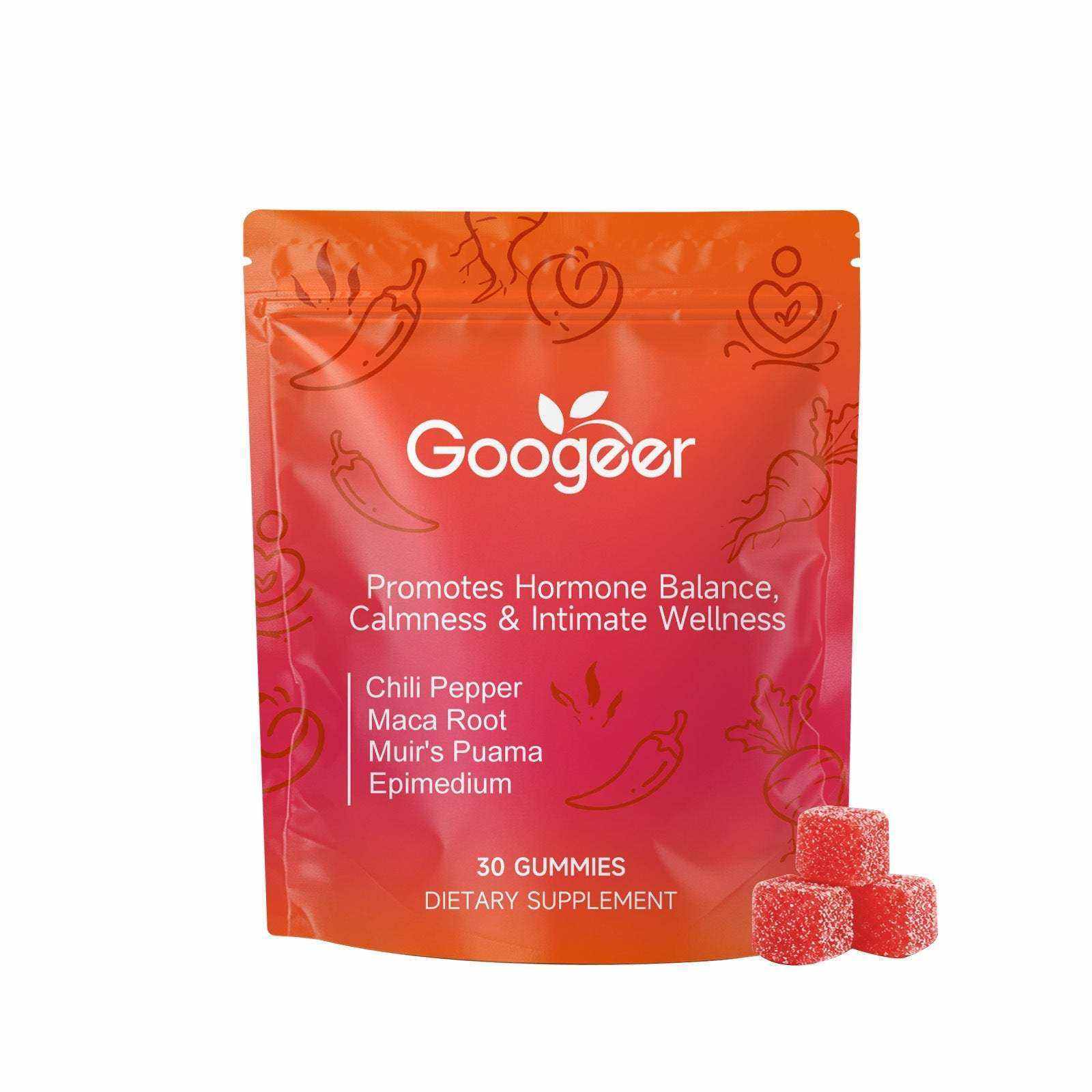 Dietary intimate wellness supplement gummies with natural ingredients
