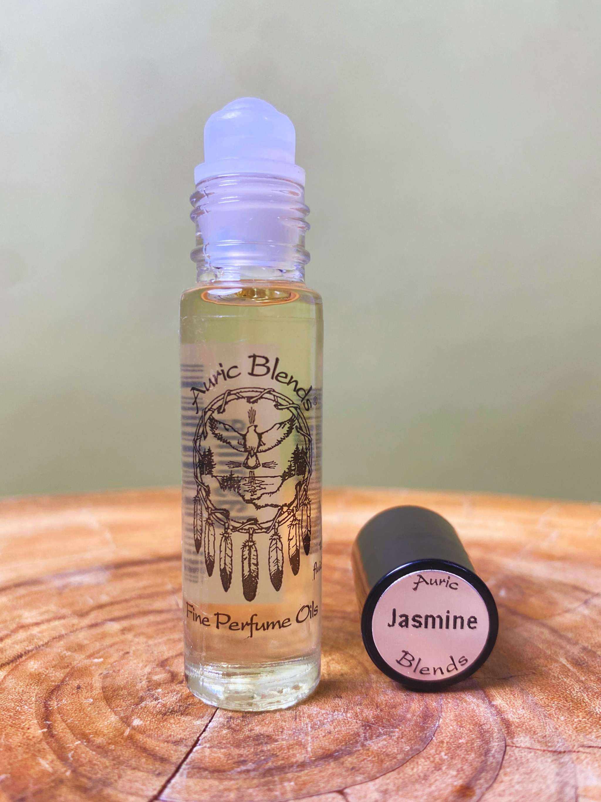Jasmine roll-on perfume oil with floral and sandalwood notes