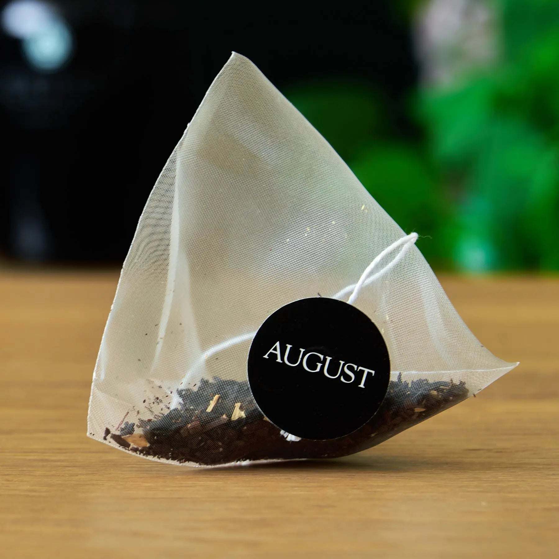 Jet Black - Roasty Coffee Black Tea - 15 Bags pyramid tea sachet with translucent mesh and loose dark tea