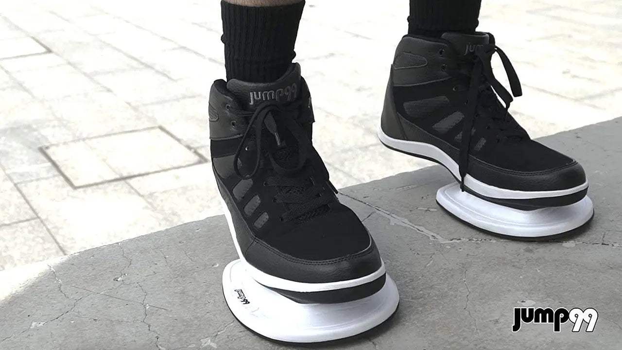 Athlete training explosively wearing Jump 99 plyometric strength shoes