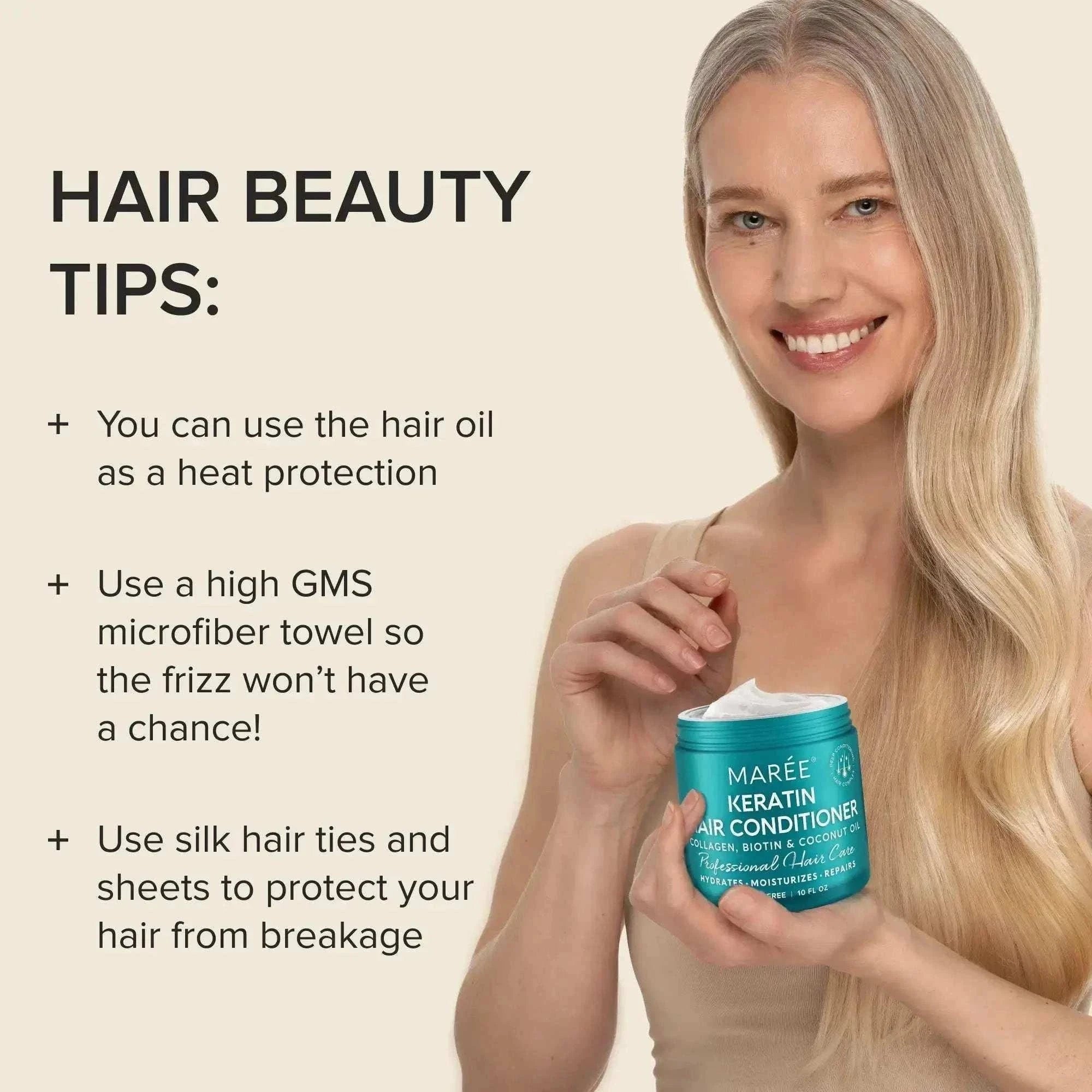 keratin mask for dry and damaged hair with biotin and coconut oil