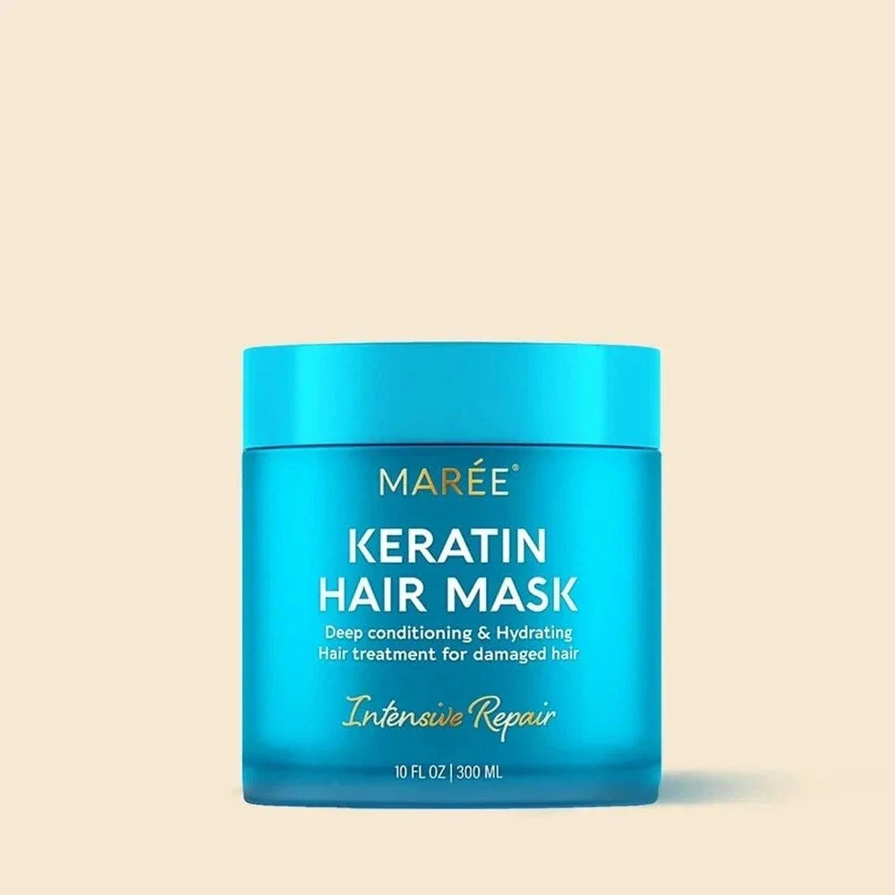 keratin mask for dry and damaged hair with biotin and coconut oil