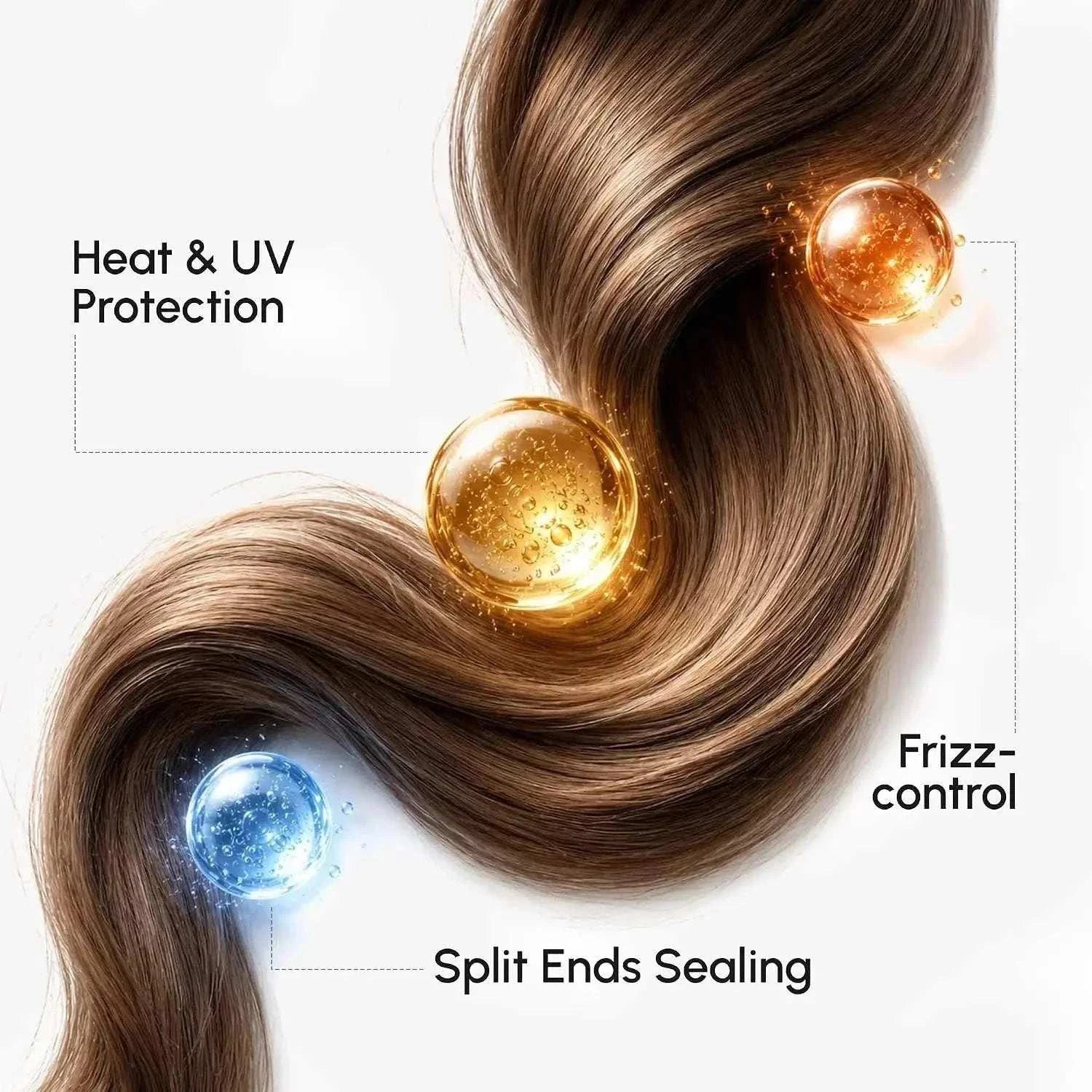 Keratin oil capsules for frizz control and shiny hair
