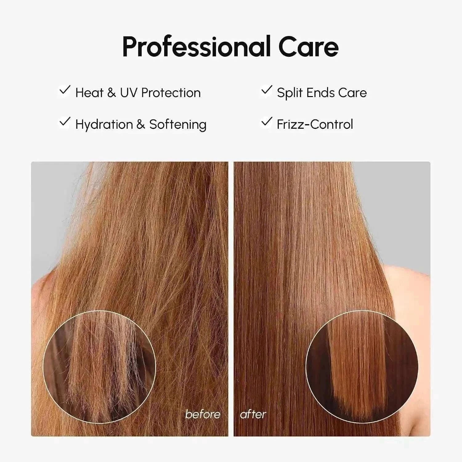 Keratin oil serum bottle for smooth and frizz-free hair