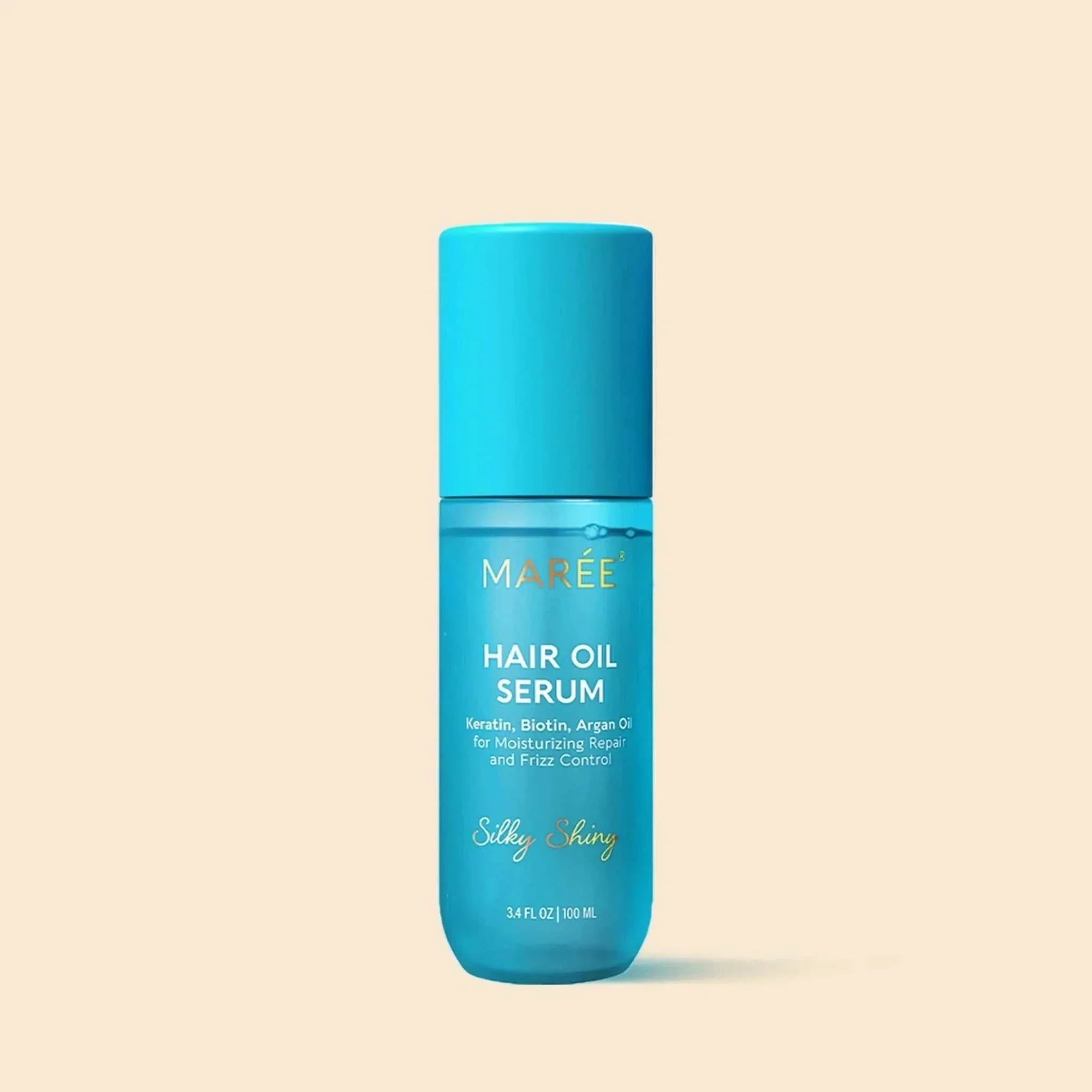 Keratin oil serum bottle for smooth and frizz-free hair