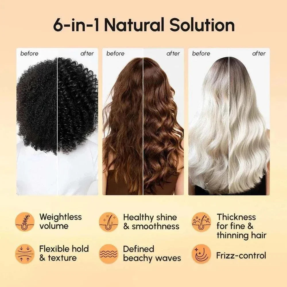 Keratin and sea salt hair texturizer bottle for beachy waves