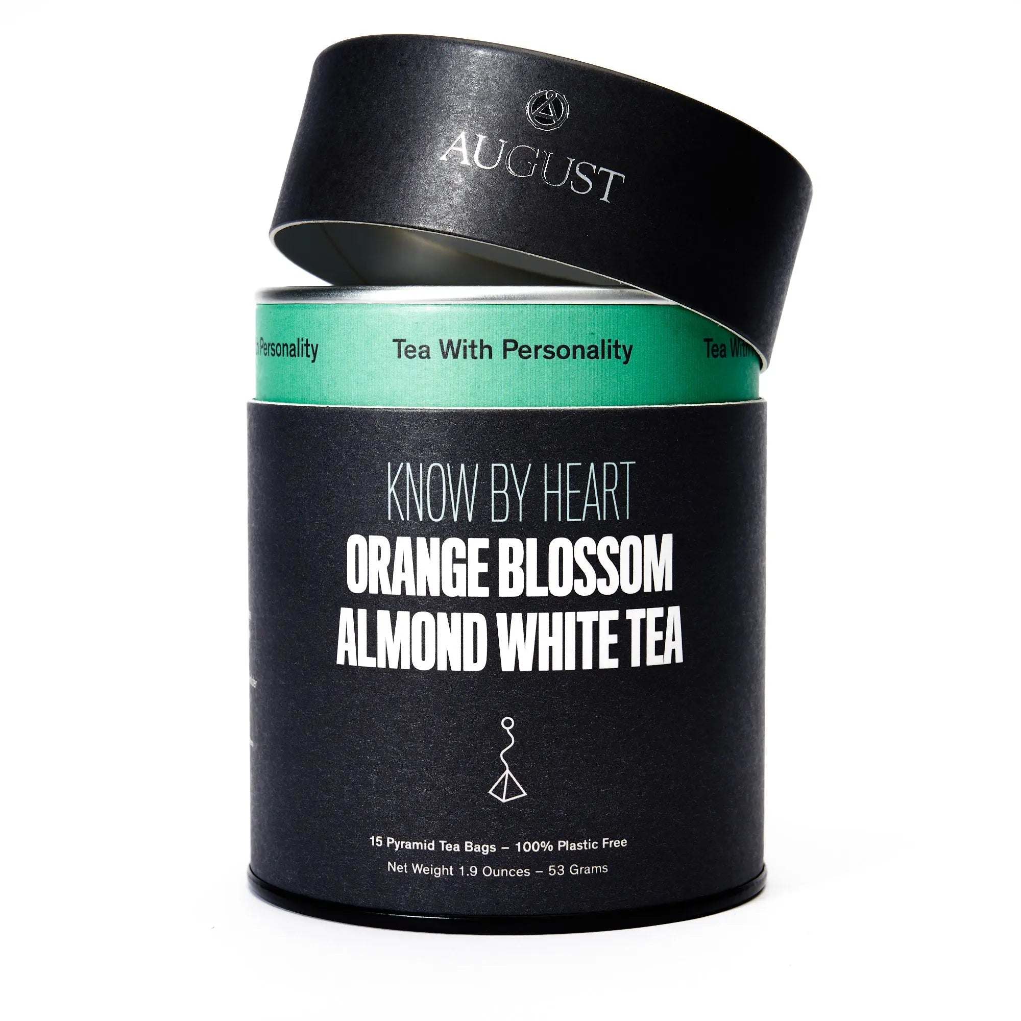 Know By Heart Orange Blossom Almond White Tea box with 15 tea bags