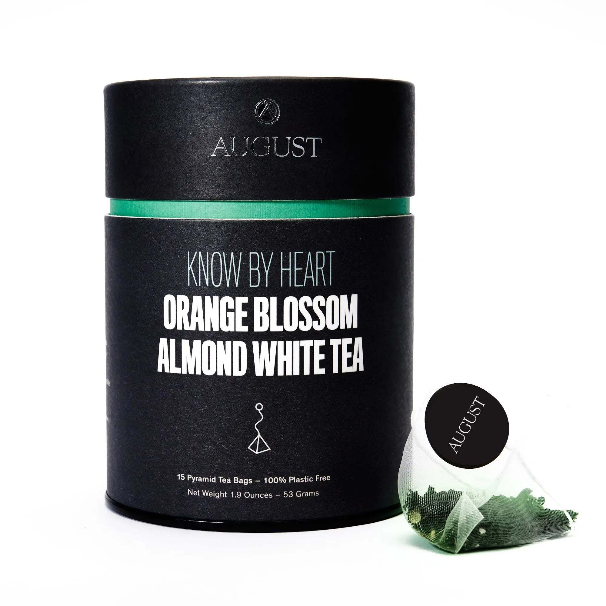 Know By Heart Orange Blossom Almond White Tea box with 15 tea bags