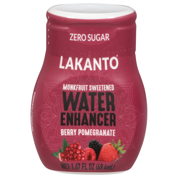 Lakanto water enhancer zero sugar berry pomegranate bottle