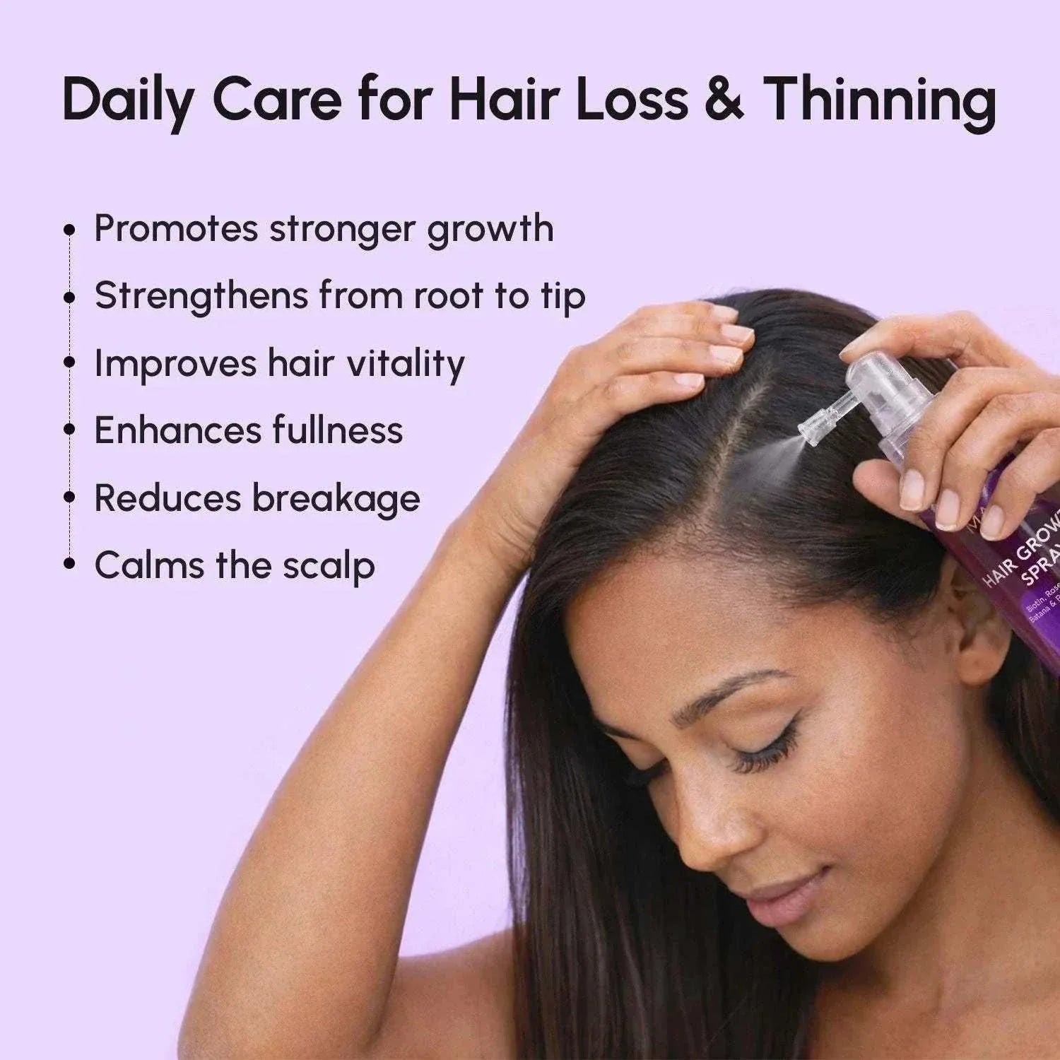 Marée 4-in-1 hair growth spray bottle for faster healthy hair growth