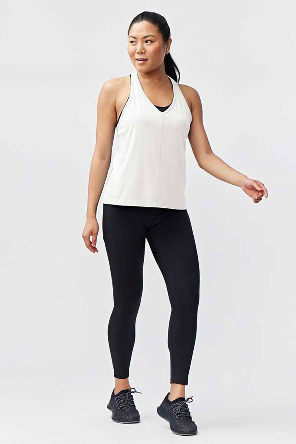 Mesh It To Me Tank in white mesh with a sleeveless cut, scoop neckline, and relaxed fit