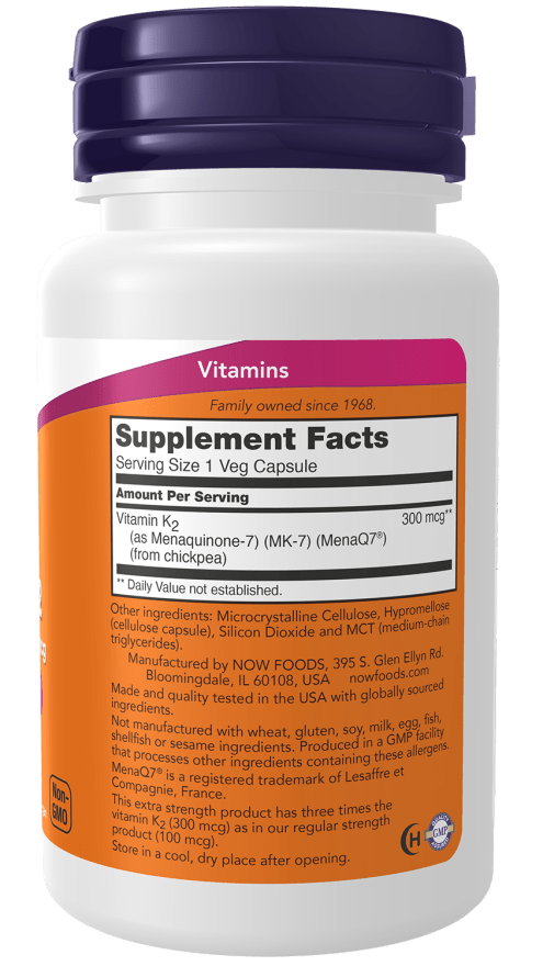 MK-7 Vitamin K-2 supplement bottle supporting bone and cardiovascular health