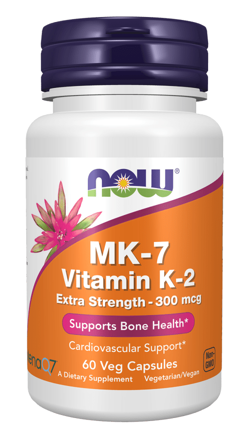 MK-7 Vitamin K-2 supplement bottle with 300mcg for bone and cardiovascular health
