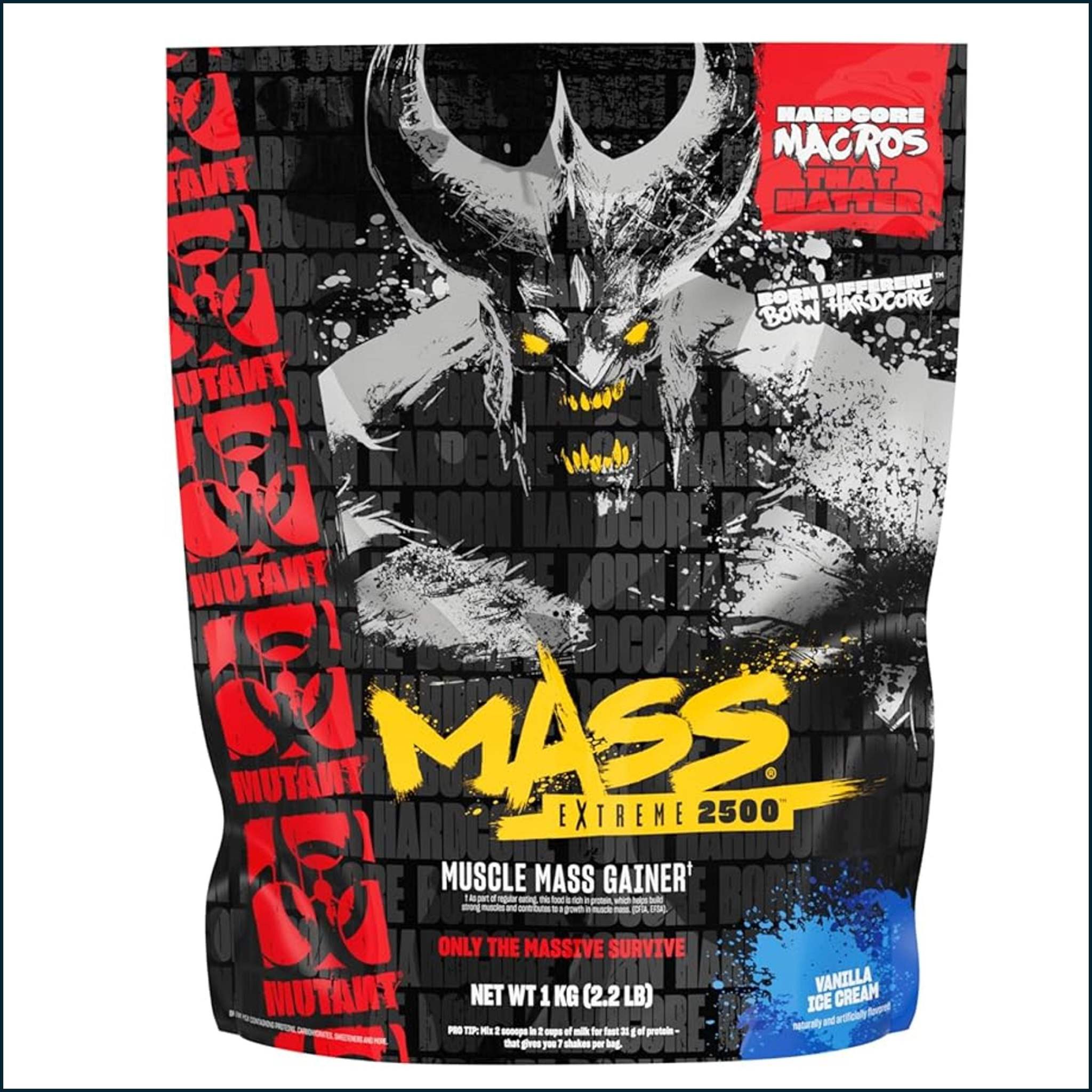 Mutant Mass Extreme 2500 weight gainer container