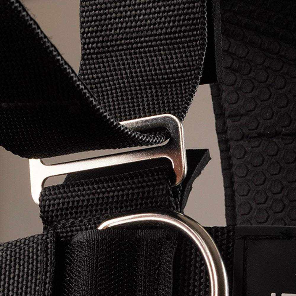 Alpha Neck Training Harness Plus with clips and tether strap for weighted neck exercises