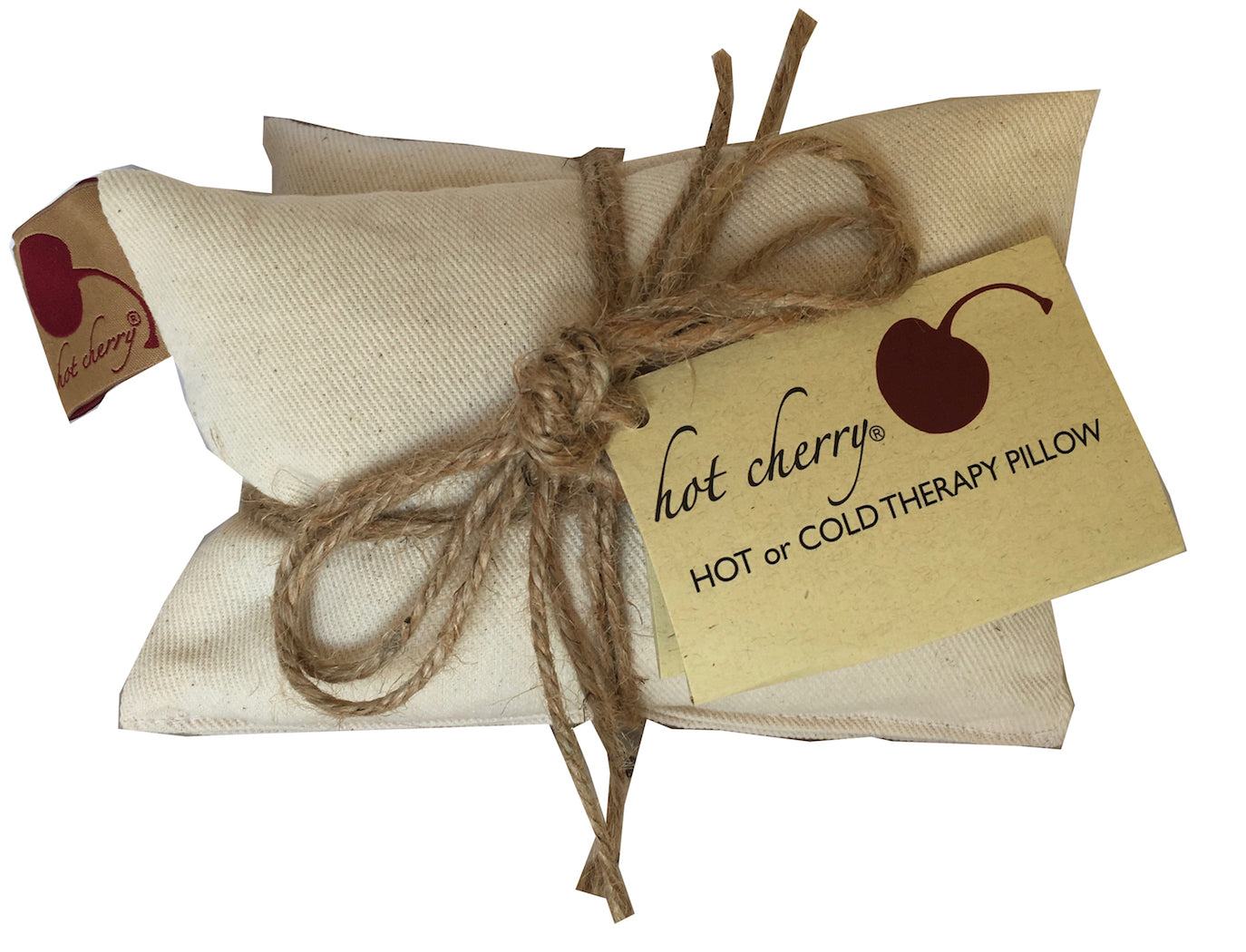 Neck Wrap made from natural unbleached cotton denim, tied with rustic twine and finished with a Hot Cherry tag