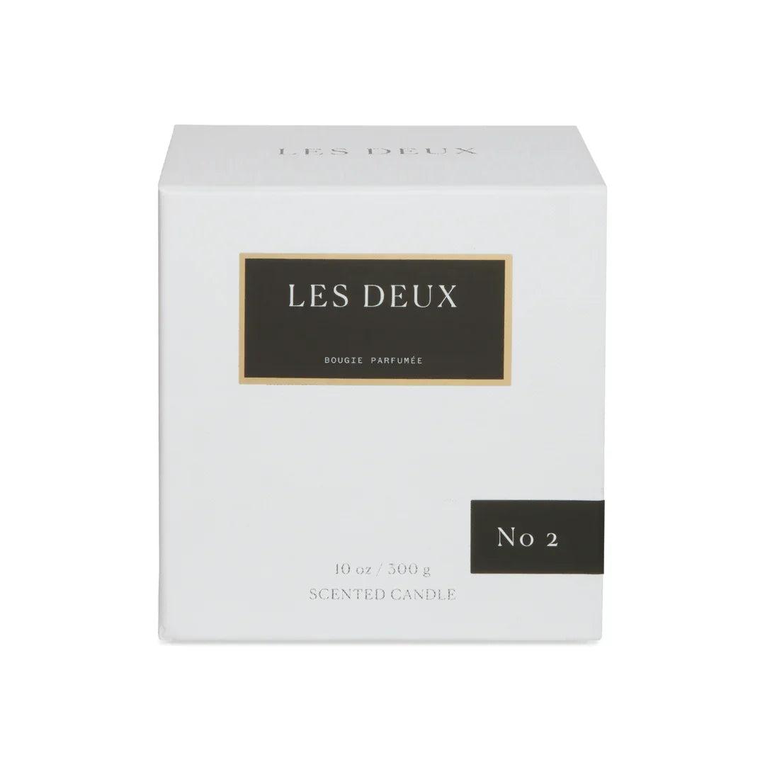 No. 2 - Peau d’Or Candle white scented candle box with black and gold Les Deux label
