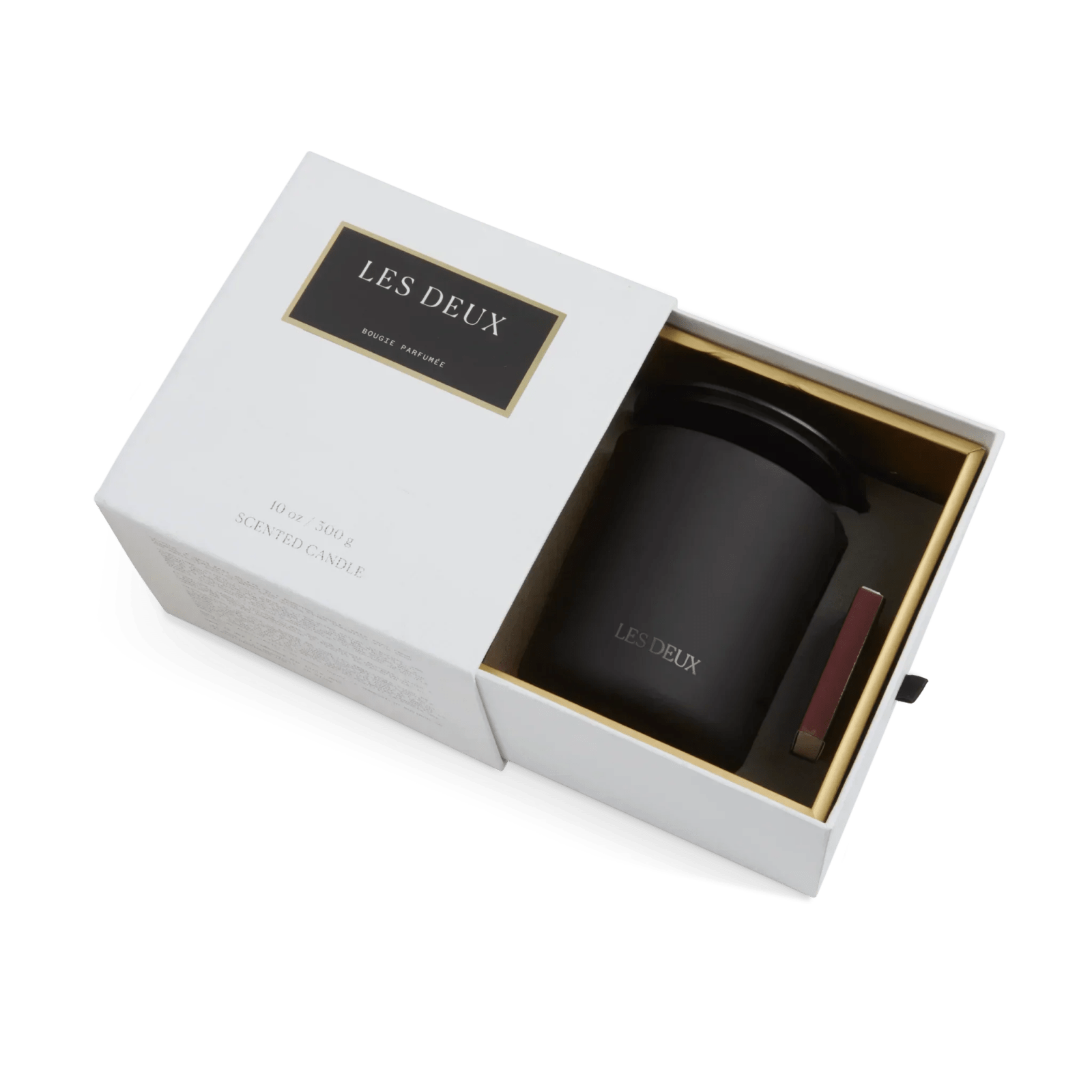 No. 3 - Brume Ardente Candle in a matte black container with matching lid, boxed with matches
