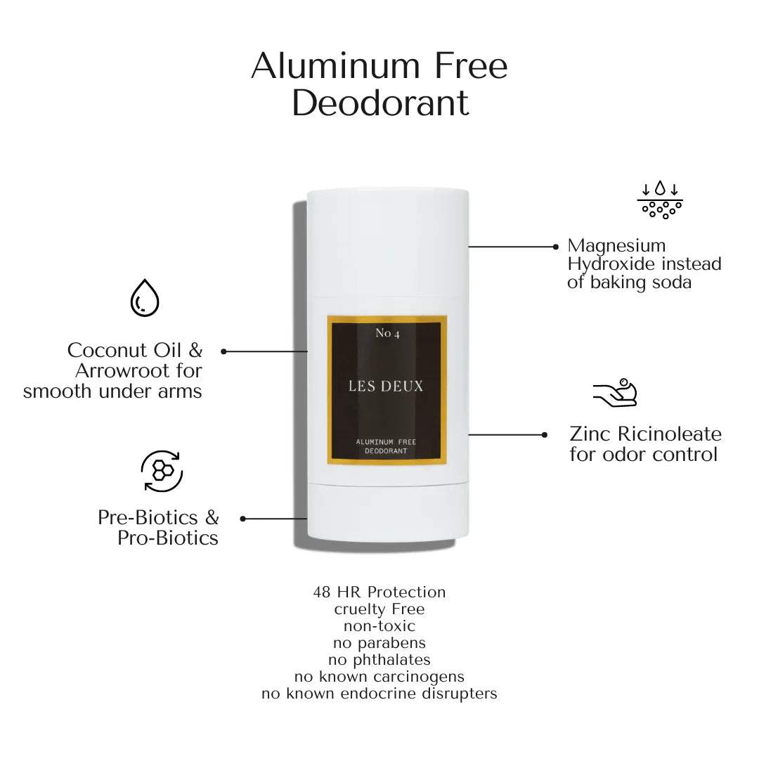 No. 4 - L'Âme Velours Deodorant, white aluminum-free stick with black and gold label and twist-up design