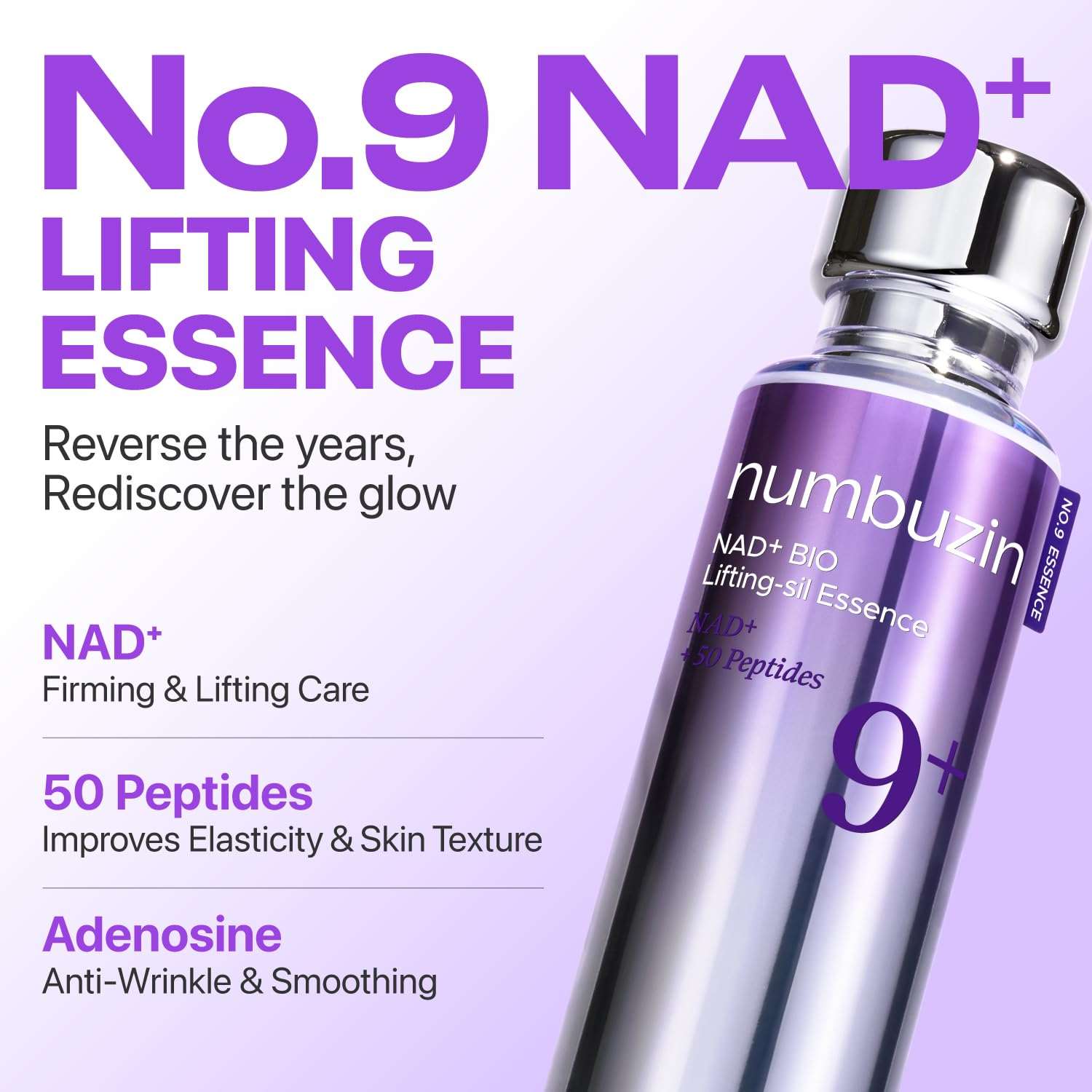 Numbuzin No. 9 NAD+ Bio Lifting-sil Essence bottle for skin brightening and anti-aging