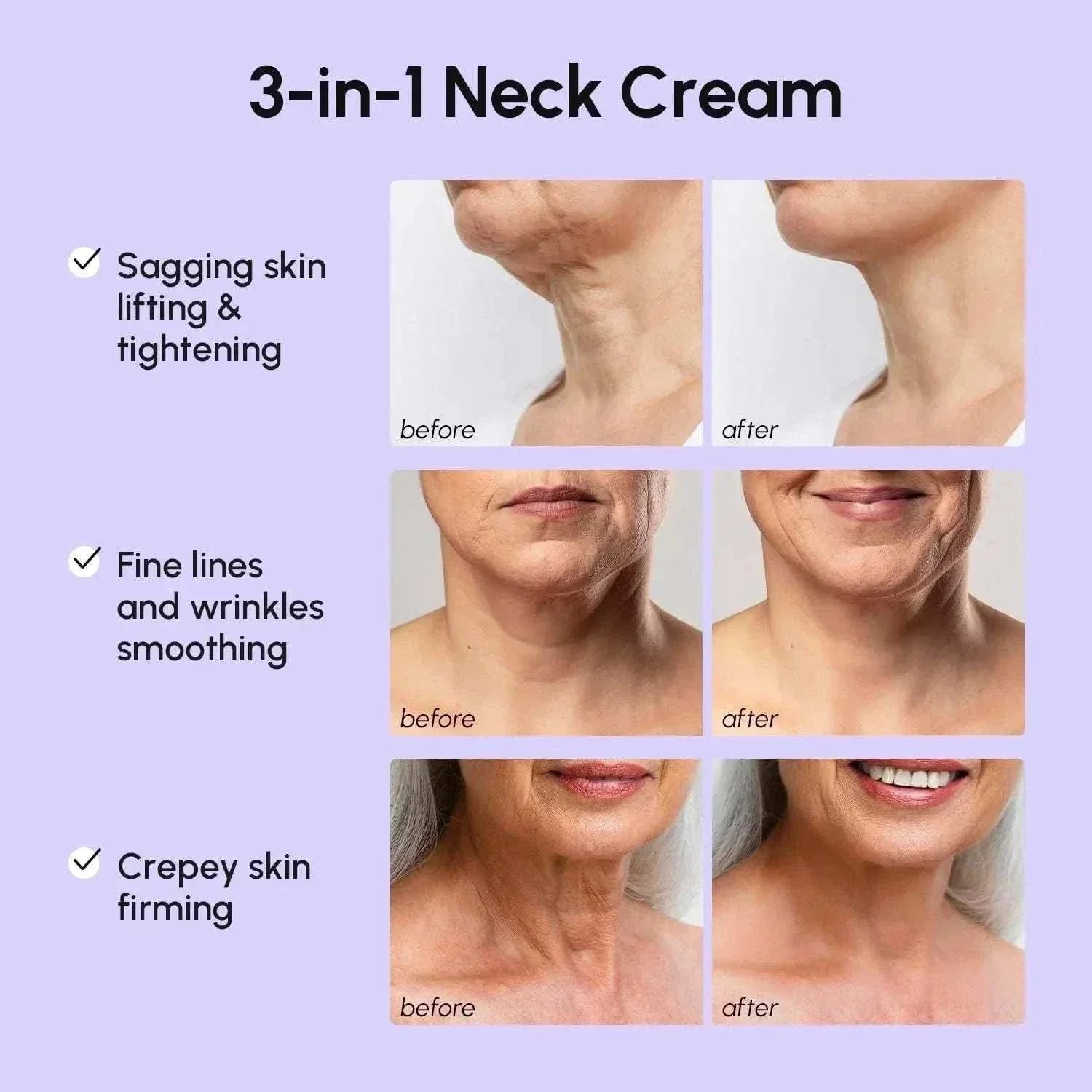 Pro-Retinol neck lifting cream massager with metallic applicator