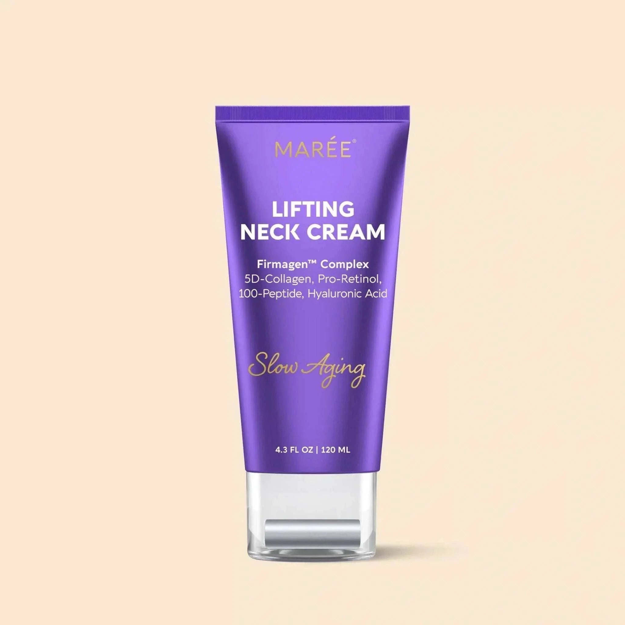 Pro-Retinol neck lifting cream massager with metallic applicator