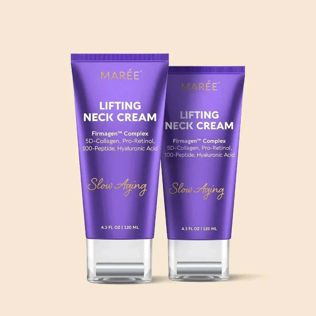 Pro-Retinol neck lifting cream massager with metallic applicator