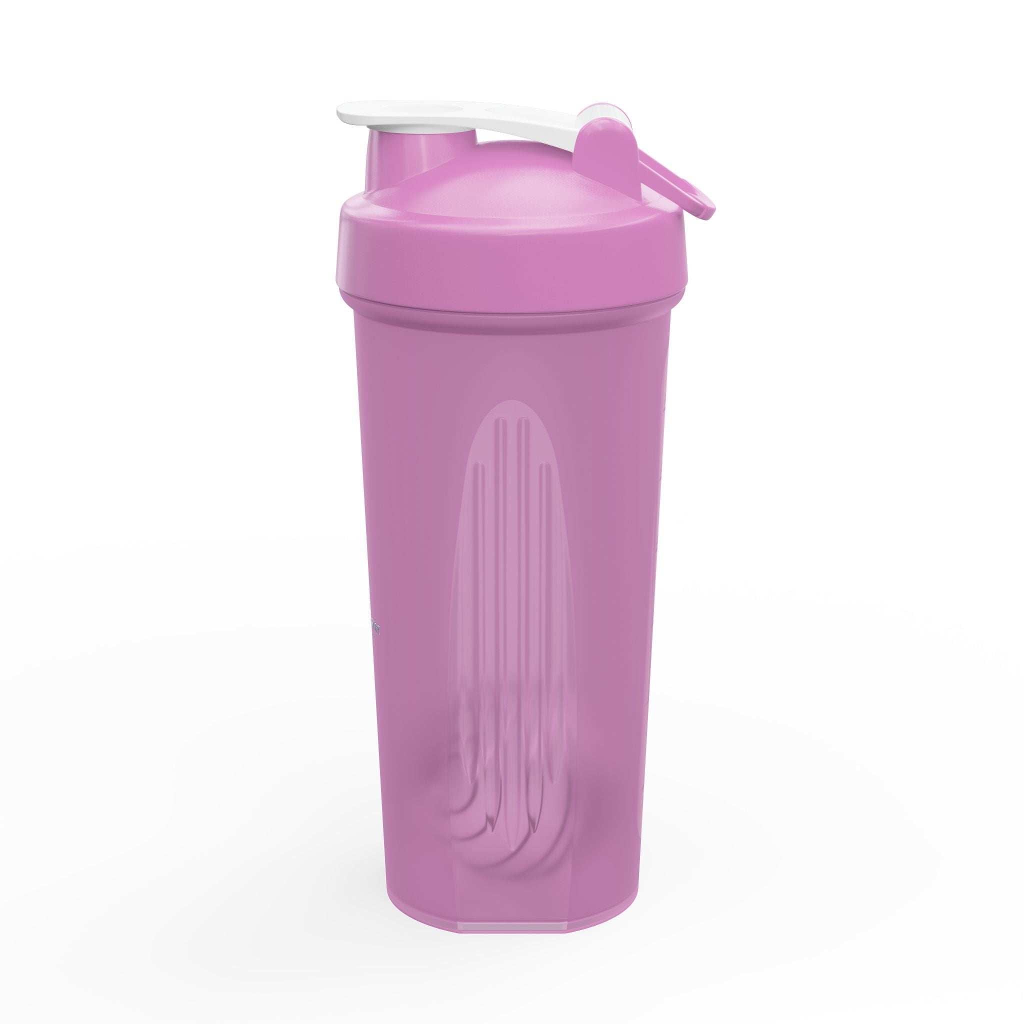 24oz protein shaker bottle with ergonomic flip-top and stainless steel blender ball