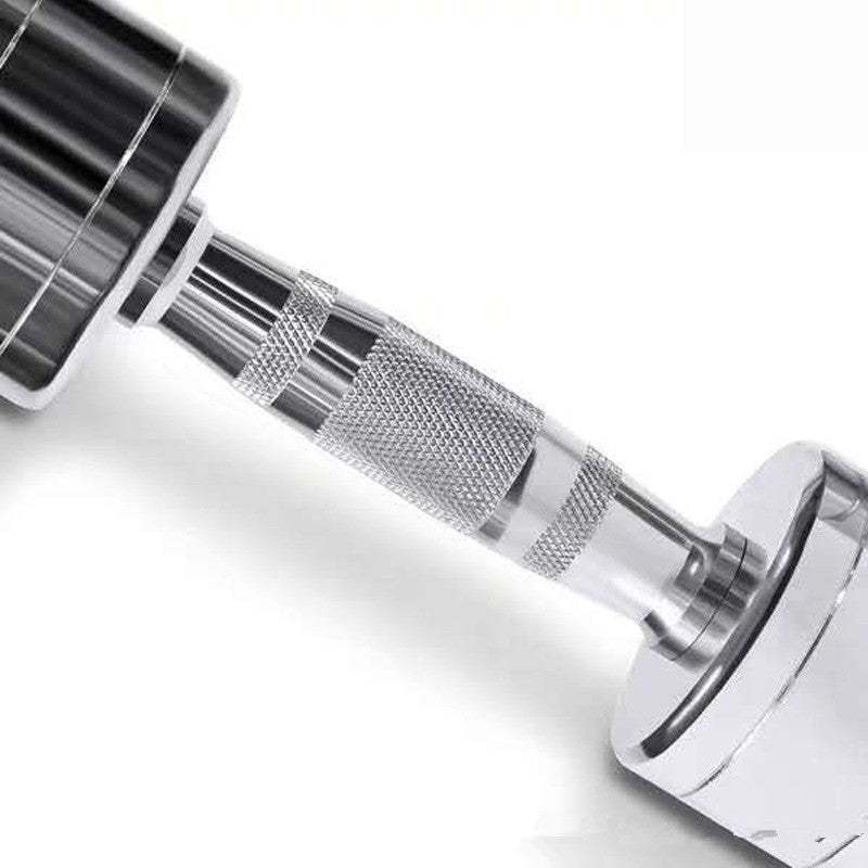 Pure Steel Home Fitness electroplated steel dumbbell with ergonomic textured grip for comfortable strength training