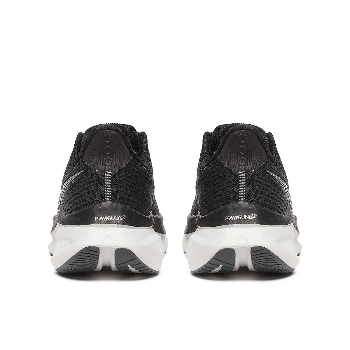 Saucony Women's Endorphin Speed 5 running shoes with black mesh heels, white midsoles and grey rubber outsole accents