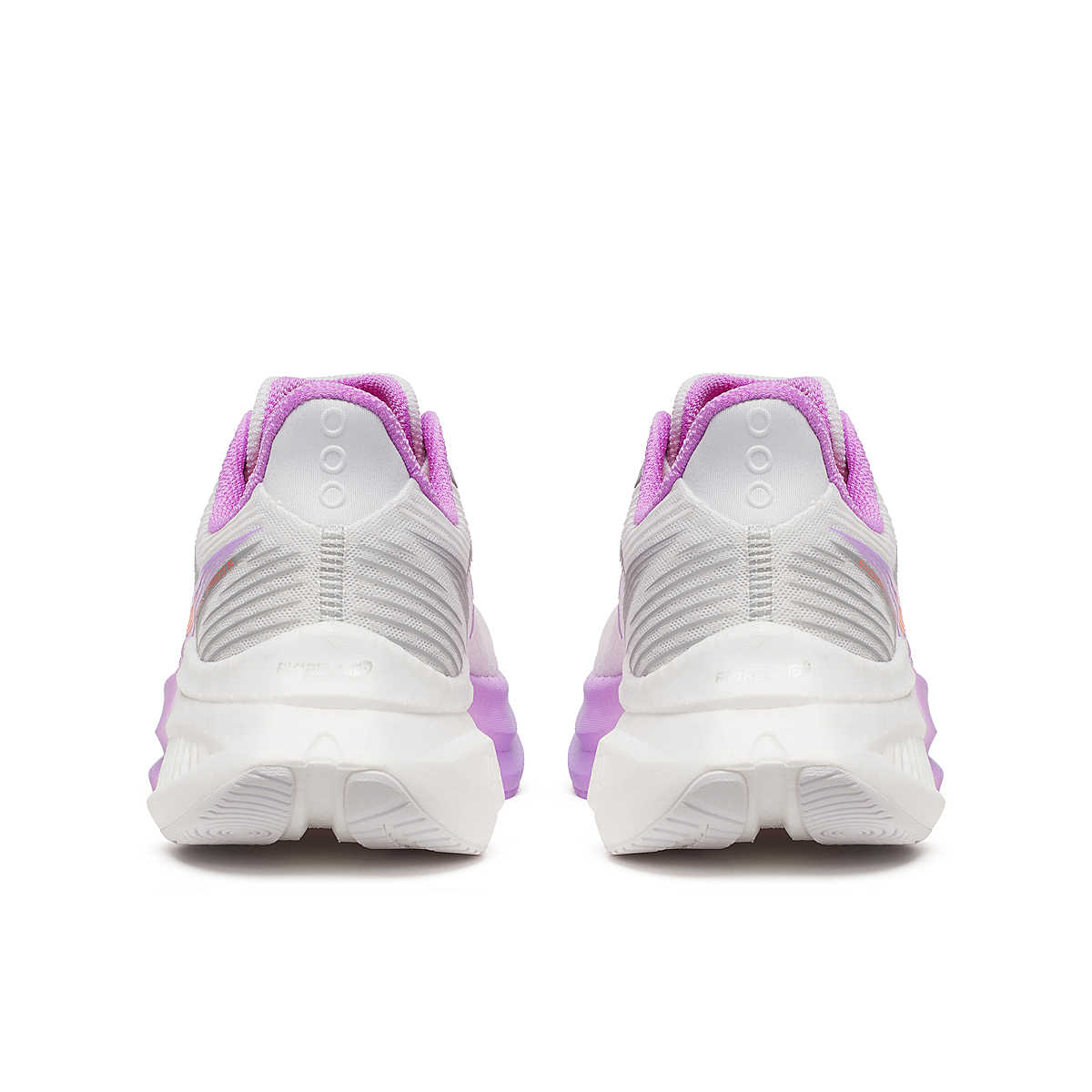 Saucony Women's Endorphin Speed 5 running shoes in white mesh with pink accents and sculpted cushioned heels