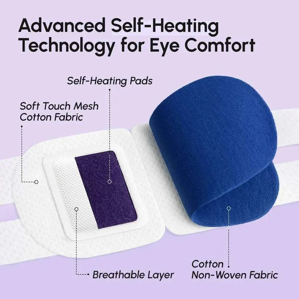 Scented spa steam eye mask with lavender for soothing tired eyes