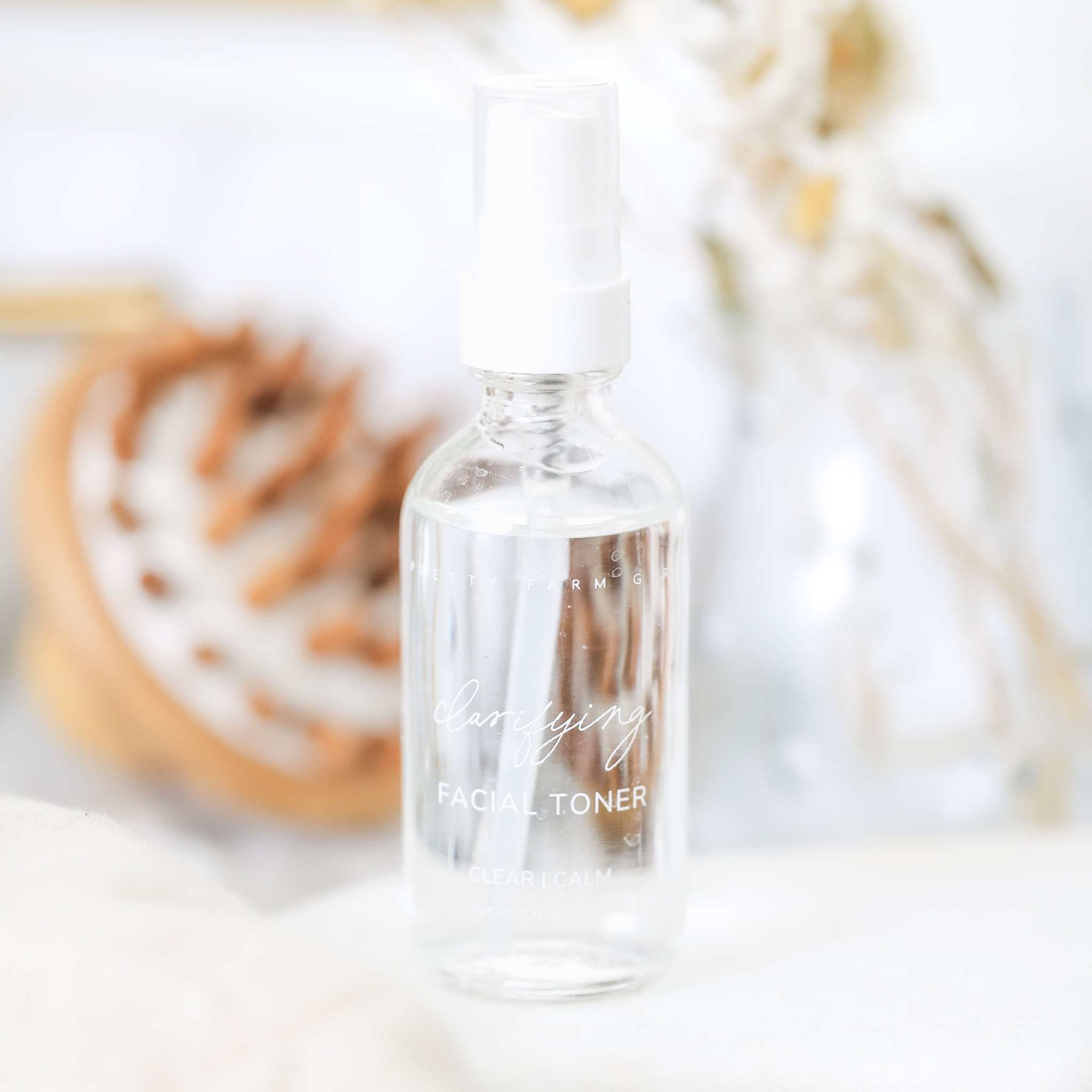 Sensitive Skin Fragrance Free Kit clarifying facial toner in a clear glass spray bottle