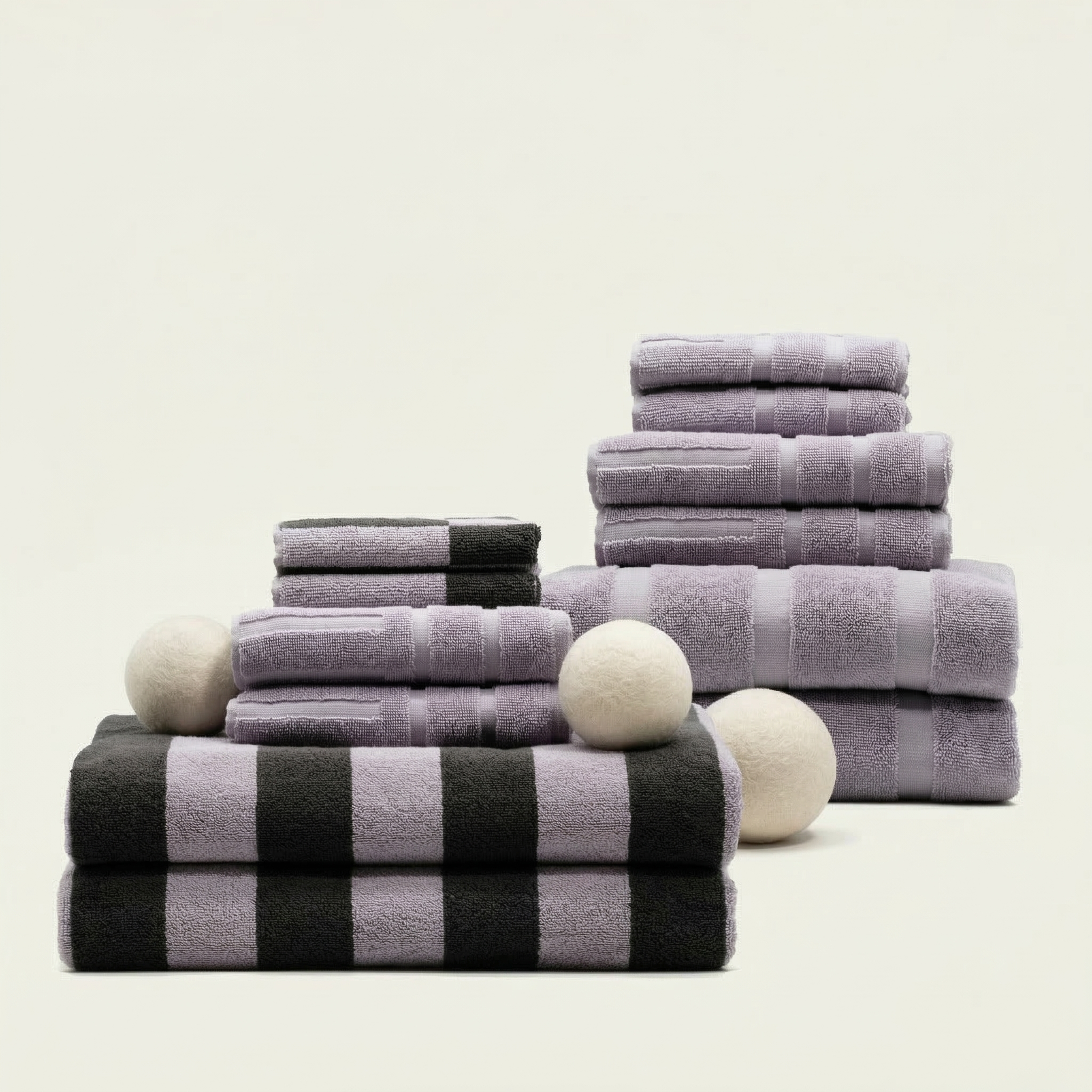 Shadmoor Australian cotton towels set with geometric pattern